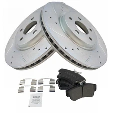 Performance Drilled SlottedBrake Rotor & Metallic Pad Front Kit