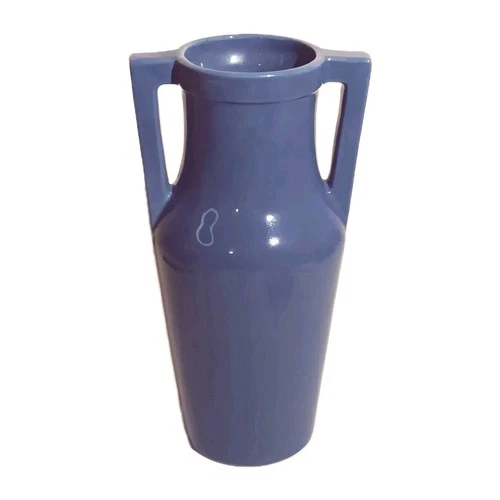 1920s RED WING Periwinkle BLUE 9" Vase Art Deco Modern # 155  PRISTINE!