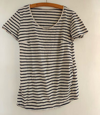 H&M Mama Damen T-Shirt gestreift Weiß/Schwar...