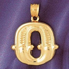 Initial O Charm Pendant 14k Gold 3 Grams