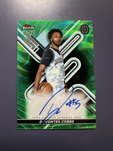 2022-23 Topps Finest OTE De’Vontes Cobbs Green Wave Auto Refractor  SP /99