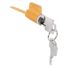 PRIME-LINE  Door Lock,Cylinder,Brass,7-7/16" H 436C27