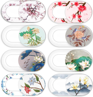 Laptop Camera Cover Slide Cute Flower 8 Pack, Webcam Cover Slide Phone Camera Co