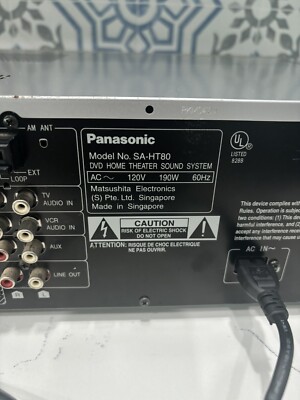 Panasonic SA-HT80 Home Theater System CD DVD Changer 5.1 Channel