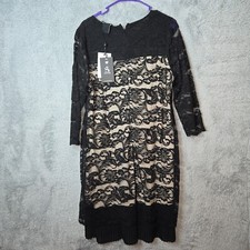 Alison Sheri Lace Overlayed Black Dress A29233 New with tag WITCHY Whimsigoth