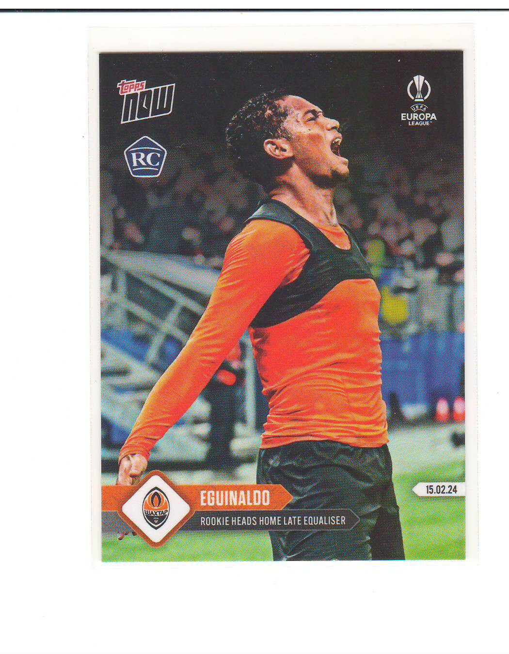 2023-24 Topps Now UEL #28 Eguinaldo RC