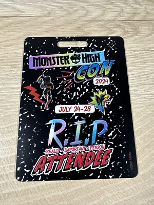 #ad Monster High Con Sdcc 2024 RIP Attendee Badge Deadfast Ghoulia $9.99