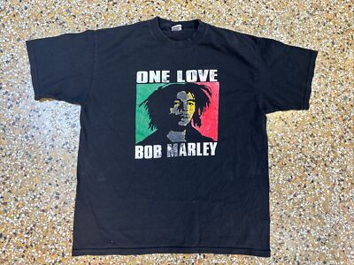 Vintage Yazbek Bob Marley One ❤️Love Graphic Unisex T-Shirt Size