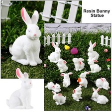 Miniature Rabbit Figurine Micro Landscape Resin Bunny Statue Fairy Garden