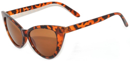 CAT EYE OWL SUNGLASSES DARK BROWN LENS GLASSES SHADES UV400 BROWN Cat