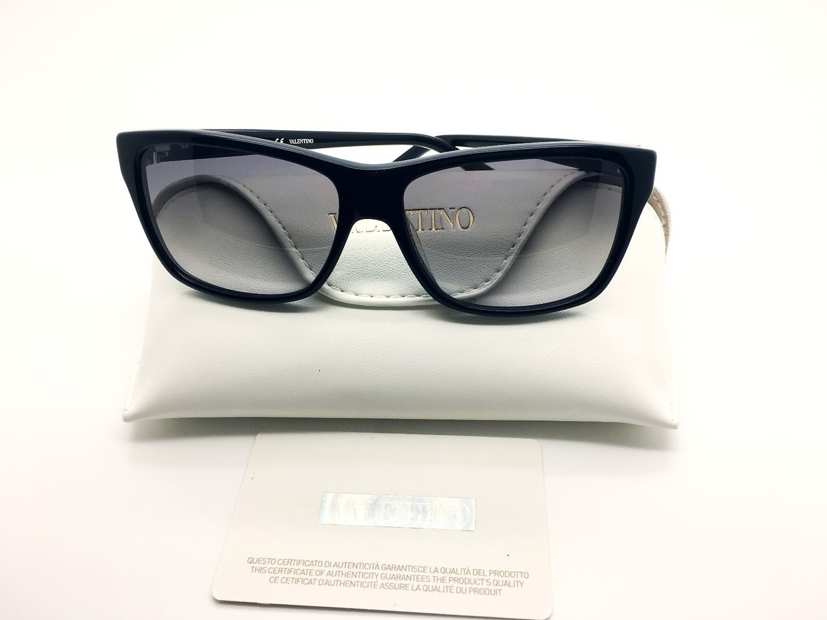 Valentino V3001S Sunglasses Black-White - Silver Accents Made in Italy with Case Valentino Men Sunglasses V629S Made In Italy Authentic +  main image 4