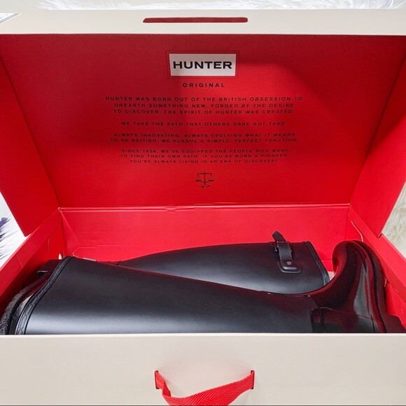 hunter refined tall gloss rain boots