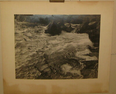 Original FRANCIS JAMES MORTIMER ''A Rough Sea'' Seascape WAVES Photograph - Signed