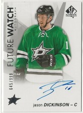 2016 2016-17 SP Authentic Future Watch Auto Rookie #138 Jason Dickinson 645/999