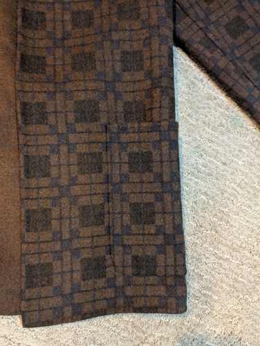 Bill Blass Women's Brown Wool Jacket Geometric Size M - Picture 3 of 4
