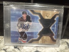 2006-07 UD SPX #166 Eric Fehr Dual Jersey Patch Auto  #'d 0776/1299 Capitals