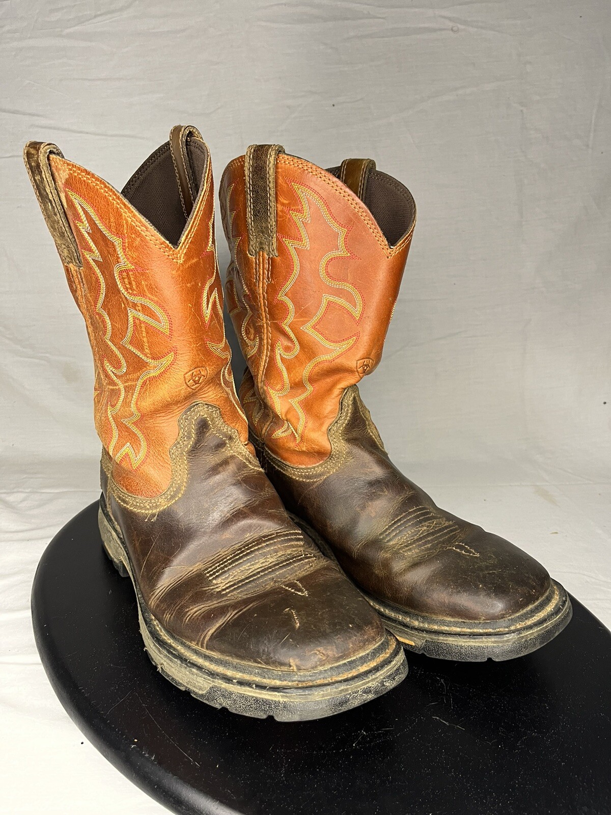 Ariat WorkHog Mens Brown Leather Work Boots Size 10D