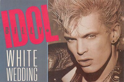 L291 Music Singer Punk Rock Billy Idol White Wedding postcard