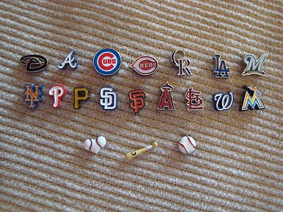 Origami Owl ''Your Choice'' National League Baseball/Bat/Glove Charms ''New'' 