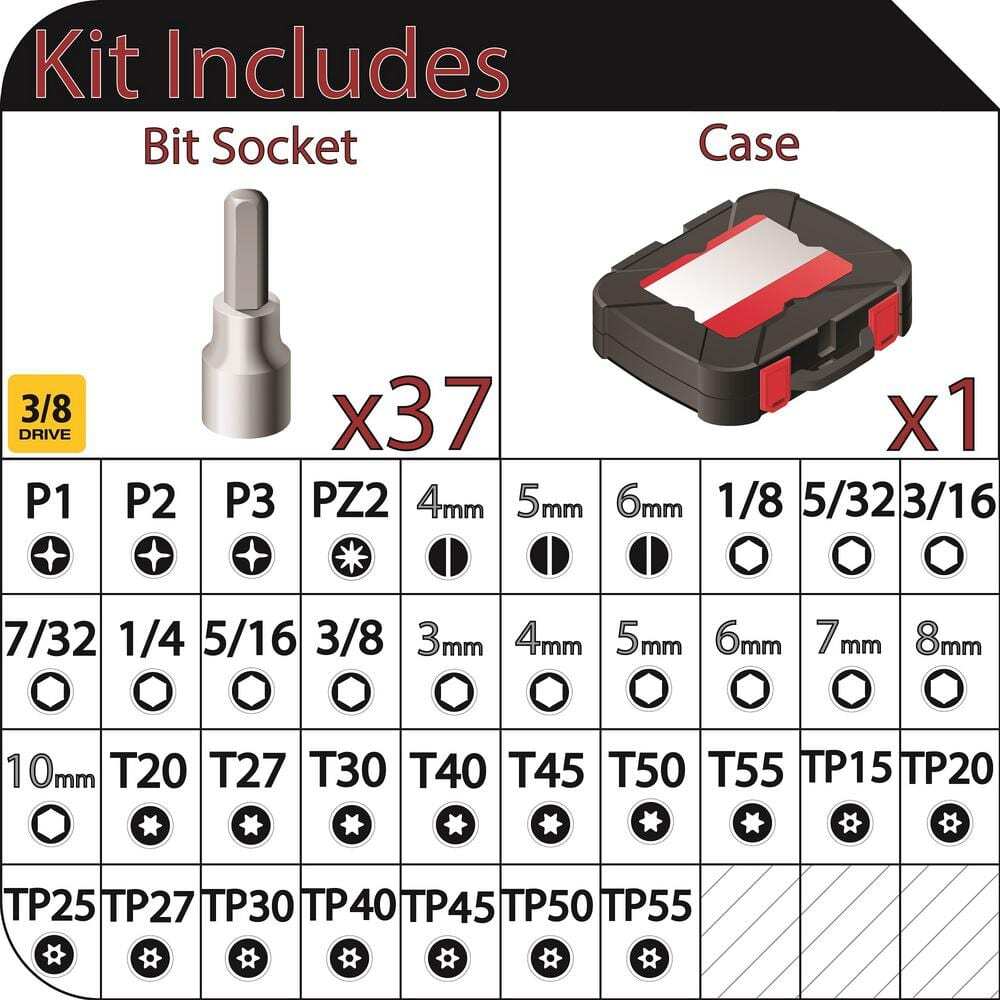 Husky 3/8 in. Drive Master Bit Socket Set (37-Piece) | eBay