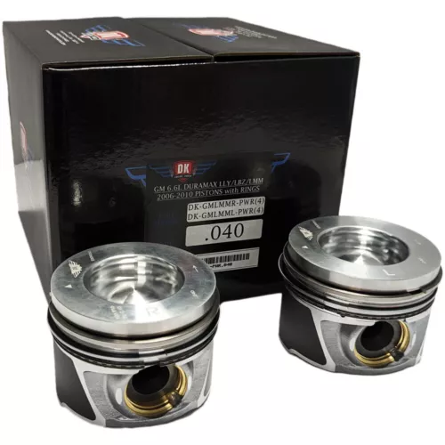 New DK Piston Set (8) w/ Rings - .040 - 2006-2010 GM Duramax 6.6L LLY LBZ LMM
