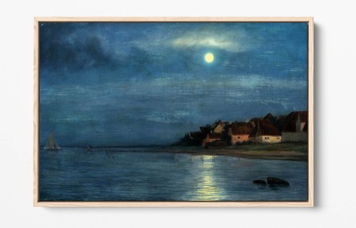 CARL BLOCH, MOONLIGHT -FLOAT EFFECT CANVAS WALL ART PIC PRINT - Picture 7 of 12