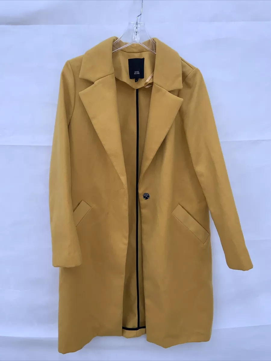 River island mustard coat clearance