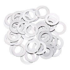 M6 304 Stainless Steel Flat Washers, 50pcs 6x10x0.1mm Ultra Thin Flat Spacers
