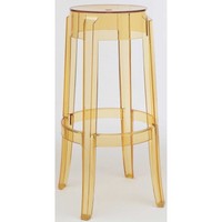 Kartell Genuine Charles Ghost Stool Yellow Large Ex Display Sale Rrp £175 Kartell Genuine Charles Ghost Stool Yellow Large Ex Display Sale Rrp £175