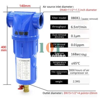 1PCS NEW FOR AWS Air compressor oil water separator HV-080X1 Water removal