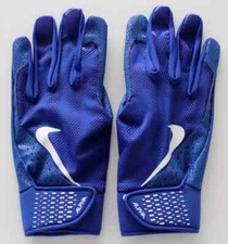 Nike Alpha Batting Gloves Youth Medium Game Royal/White