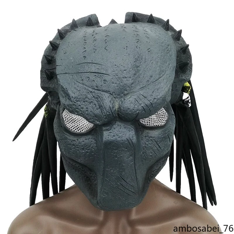 Máscara de látex cara completa depredador alienígena casco disfraz accesorios regalos de fiesta Foto 4 de 4