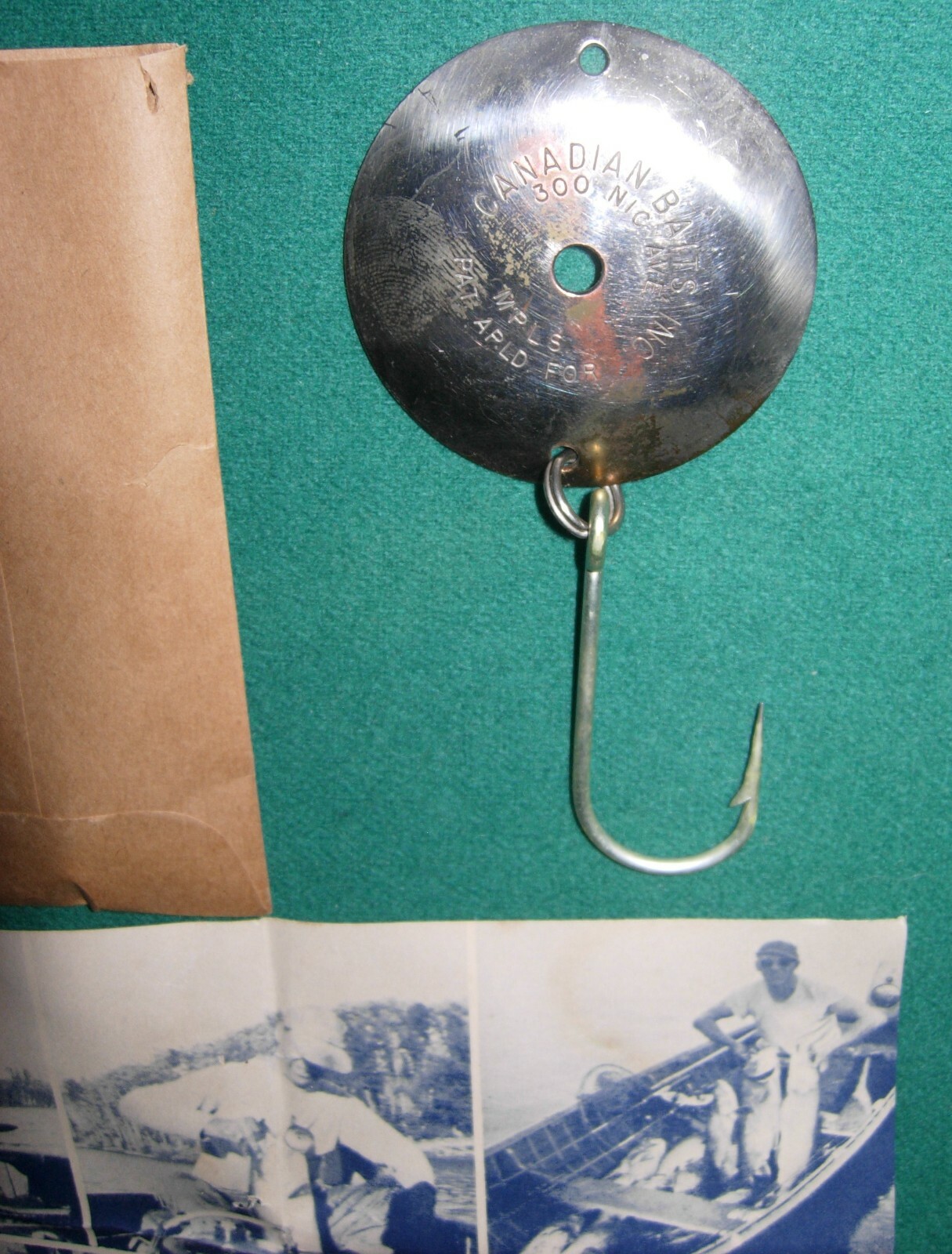 ANTIQUE UNFISHED CANADIAN BAIT SPOON FISHING LURE PAPERWORK ENVELOPE eBay