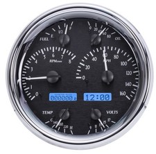 Dakota Digital Universal Single 7 Round Analog Dash Gauge System Vhx-1019-k-b Dakota Digital Universal Single 7 Round Analog Dash Gauge System Vhx-1019-k-b