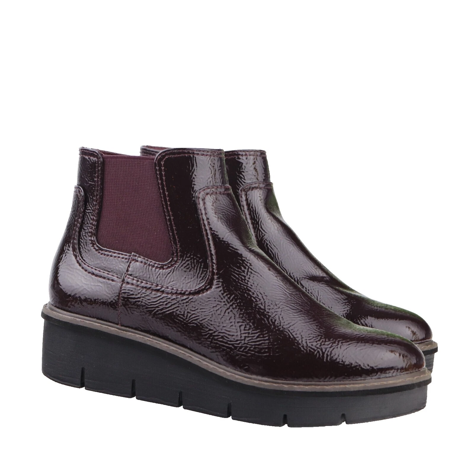 Botas de Cuero Charol Clarks para Mujeres