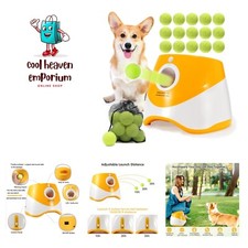 Lanzador Automático de Bolas para Perros Pequeños y Medianos, USB Recargable Lanzador de Bolas...