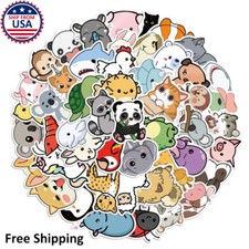 50PCS Cute Little Animals Decal Cartoon Stickers Pack Laptop Notebooks Luggage