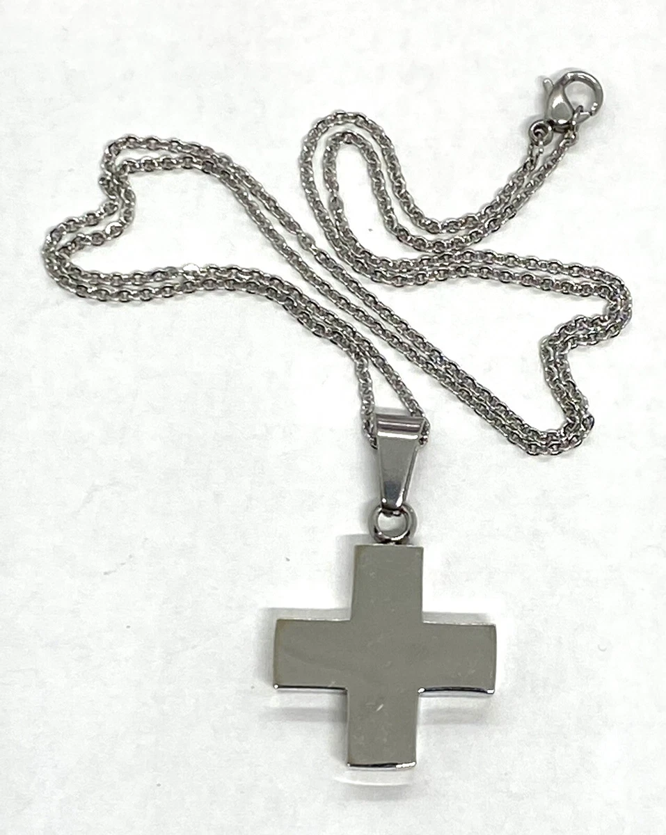 Steeltime cross best sale necklace