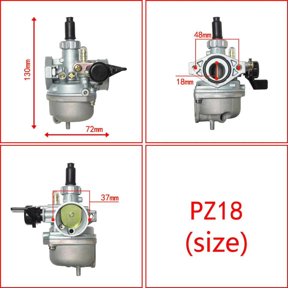 Carburateur PZ18 pour HONDA CRF 70 F 2004-12, XR 70 R 1997-03, 16100-GCF-672 Foto 2 de 4