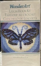 Crafting- Butterfly Moon Latch Hook Kit Vintage Wonderart Wonder Art NIB 15x20  