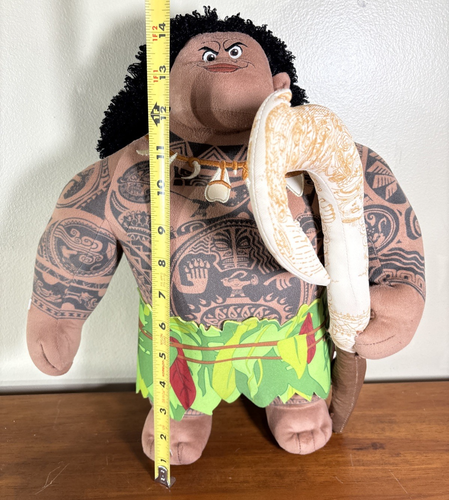 Disney Talking Moana Maui Plush Doll w/ Hook 14" Plush Stuffed Toy Works GUC - Picture 15 of 15