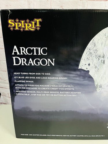Spirit Halloween Arctic Dragon Halloween Animatronic Prop NEW 6.5 Ft. Tall - Picture 4 of 14