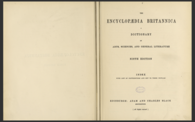 ENCYCLOPEDIA BRITANNICA, 9th Edition from 1875, 25 volume set of E