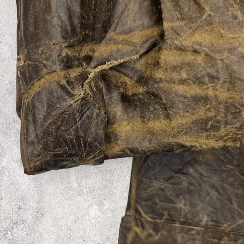 Abrigo de campo de cera con cremallera Barbour Solway de colección años 70 con cremallera marrón y oro C44 - Imagen 3 de 8