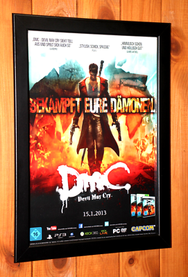 DmC Devil May Cry PS3 Xbox 360 Capcom Promo Rare Small Poster / Ad
