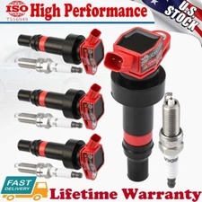 4X Spark Plug and Ignition Coil Pack For Kia Rio Soul Hyundai Accent 4Cyl 1.6L