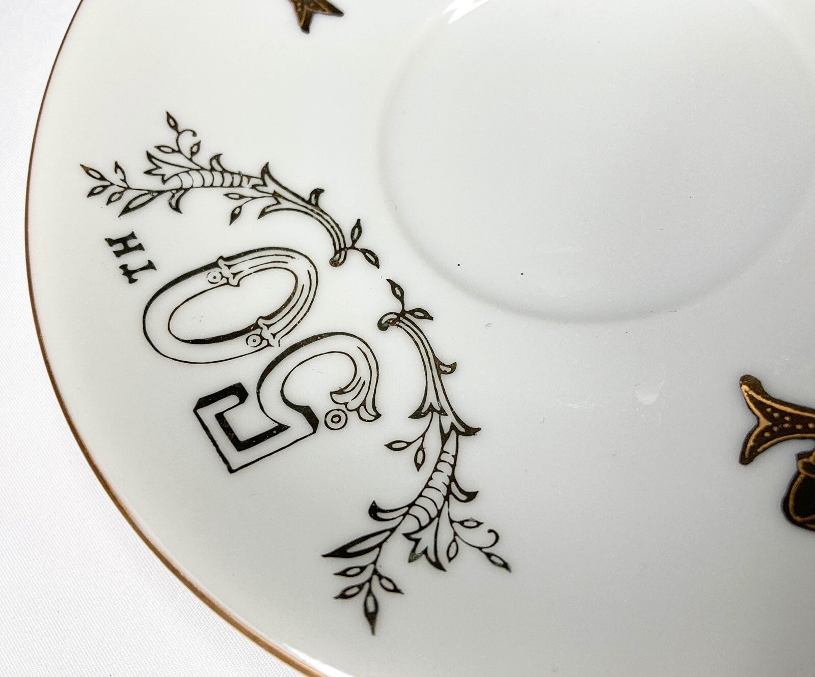 50th Anniversary White Plate Gold Trim Lefton China 276 Hand PaintedNice Gift eBay