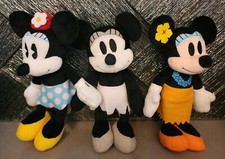Lot Of 3 Minnie Mouse Plush Dolls Just Play. Walt Disney Classic, Hawaiian Toy