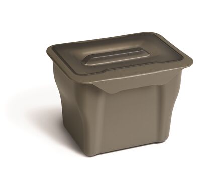 Victory Abfallsammler Küchen-Box 5 Liter Grau Deckel transparent Küche NEU