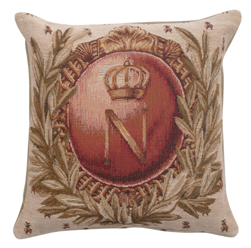 Throw Pillow Cover - Empire Napoleon I - Tapestry Woven Cushion Cover 14x14 in-image